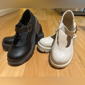 Stylish Kids Mary Jane Shoes - Black and White